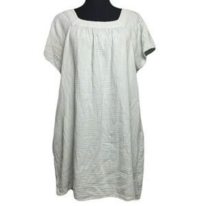 Madewell Lightspun Butterfly Square-Neck Dress Glassware Blue Medium